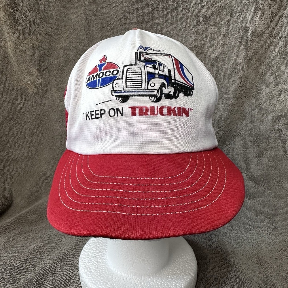 Vintage Amoco "Keep On Truckin'" Trucker Hat